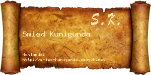 Smied Kunigunda névjegykártya